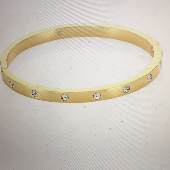 Kate Spade Set Of 2 Metal Stone Hinged Bangles - Picture 8 of 10
